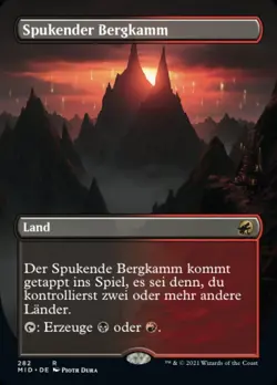 1X NM Haunted Ridge (Spukender Bergkamm) Borderless Foil GERMAN Innistrad - Image 1