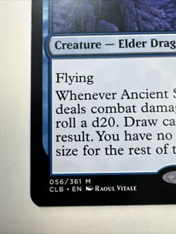 Magic The Gathering Ancient Silver Dragon CLB Mythic Creature Blue 056/361 LP - Image 5