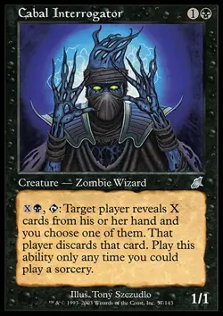 MTG CABAL INTERROGATOR FOIL ITALIAN EXC - INTERROGATORE DELLA CABALA - SCG - Image 1