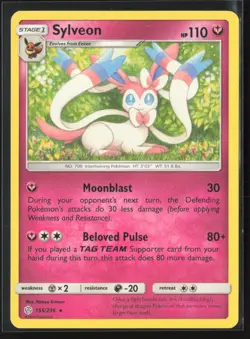 Sylveon 155/236 Rare Cosmic Eclipse Pokemon Lightly Played - Image 1