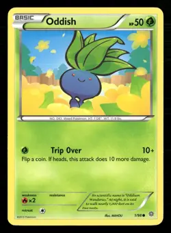 Oddish 1/98 Common Ancient Origins Pokemon Lightly Played - Image 1