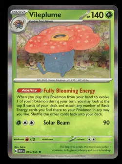 Vileplume 045/165 Rare 151 Pokemon Holo Lightly Played - Image 1