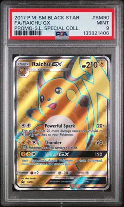 2017 Pokemon SM Raichu GX #SM90 FA Promo-S.L. Special Coll. PSA 9 MINT - Image 1