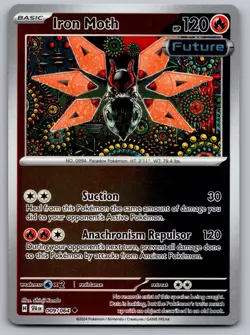 Iron Moth 009/064 Uncommon Shrouded Fable Pokemon Reverse Holo Near Mint - Image 1