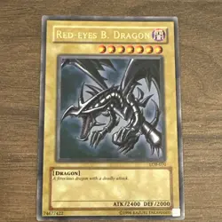 Yugioh Red-Eyes Black Dragon LOB-070 Ultra Rare Original Print 2002 LP 🀄 - Image 2