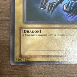 Yugioh Red-Eyes Black Dragon LOB-070 Ultra Rare Original Print 2002 LP 🀄 - Image 4