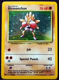 Pokemon - Hitmonchan - 7/102 - Base Set Unlimited - 1999 - Holo - Single - Image 1