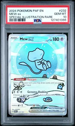 Pokemon 2024 Shiny Mew ex 232/091 SIR Paldean Fates GEM MINT PSA 10 - Image 1