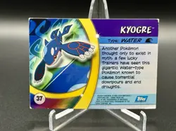 Pokemon TCG Topps Advanced Challenge Kyogre 37 Foil Rare Vintage Moderate Play - Image 2