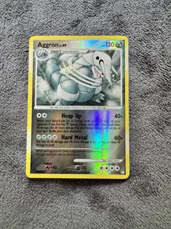 Pokemon TCG Aggron Mysterious Treasures 1/123 Stage 2 130HP Holo Rare English - Image 1