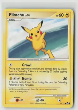Pikachu 15/17 Common POP Series 9 Pokemon Heavily Played - Image 1