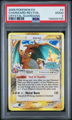 2006 POKEMON EX CRYSTAL GUARDIANS #4 CHARIZARD-REV.FOIL CRYSTAL GUARDIANS - Image 1
