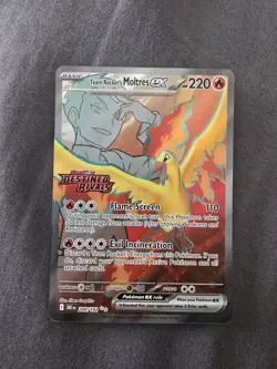 Pokemon TCG Team Rocket's Moltres EX Destined Rivals Stamped 208/182 NM - Image 1