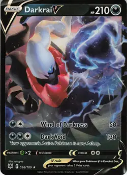 Darkrai V 098/189 Ultra Rare Holo SWSH10: Astral Radiance NM Pokemon - Image 1