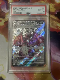 PSA 10 Japanese Pokemon Card Charizard ex SSR 331/190 sv4a Shiny Treasure EX - Image 1
