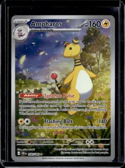 2026 Pokemon Chaos Rising Ampharos Illustration Rare Full Art #090/086 - Image 1