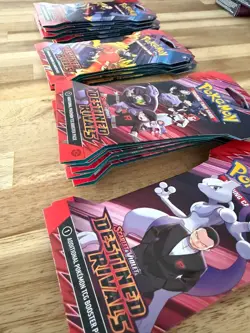 Pokemon TCG Scarlet & Violet Destined Rivals Booster Sleeved Booster Packs X 6 - Image 1