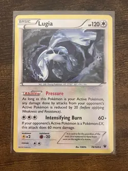 Pokemon Lugia 78/124 Fates Collide Exclusive Cracked Ice Holo English 2016 - Image 1