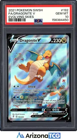 Pokemon 2021 Dragonite V 192/203 Alt Art Evolving Skies GEM MINT PSA 10 - Image 1