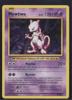 Mewtwo (Cracked Ice Holo) 51/108 Holo Holo Rare Deck Exclusives Pokemon HP - Image 1
