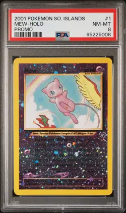 2001 Pokemon Southern Islands Mew Reverse Holo Promo PSA 8 - Image 1
