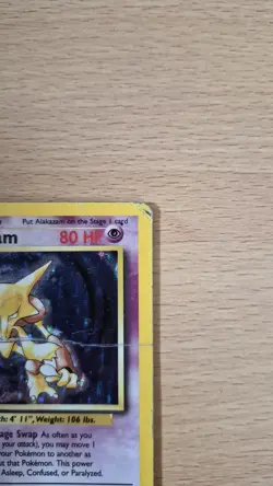 Pokemon TCG Base Set Alakazam Holo Rare 1/102 HP - Image 4
