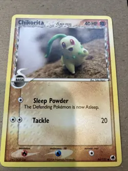 Chikorita (Delta Species) 44/101 Dragon Frontiers Pokemon TCG Mp- - Image 1