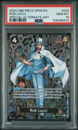 PSA 10 2024 One Piece ROB LUCCI (SP) Alternate Art #OP05-093 Emperors New EN - Image 1