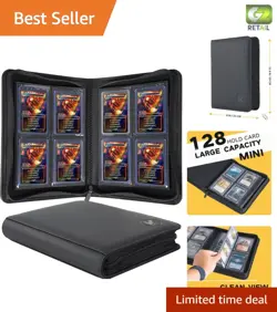 Lightweight Toploader Card Storage Binder: Holds 128+ Cards with Easy Access - Image 1