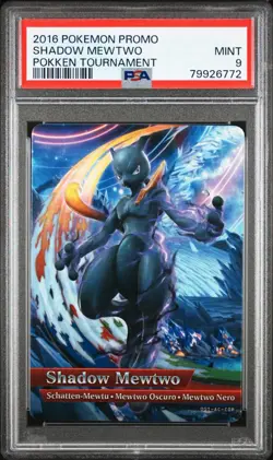 Shadow Mewtwo Pokken Tournament Amiibo Card PSA Graded MINT 9 Pokemon TCG - Image 1