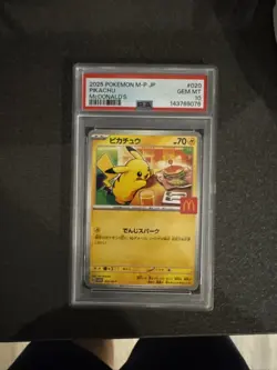 Pokemon Pikachu 020/M-P McDonald’s Promo Card Japanese PSA 10 - Image 1