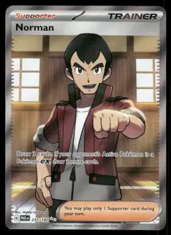 Norman Trainer 2023 Paradox Rift Full Art Ultra Rare Pokemon Card 237/182 (NM) - Image 1