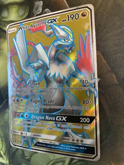 White Kyurem GX SM141 Sm Holo Pokemon TCG Card Dmg - Image 2