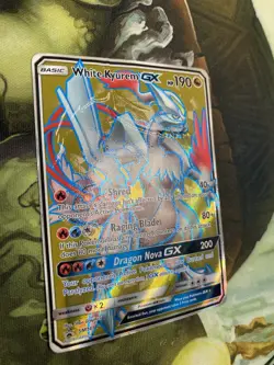 White Kyurem GX SM141 Sm Holo Pokemon TCG Card Dmg - Image 3