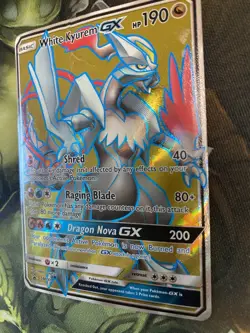 White Kyurem GX SM141 Sm Holo Pokemon TCG Card Dmg - Image 4