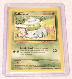BULBASAUR - Base Set - 44/102 - Pokemon Card - Vintage - LP - 1999 - Image 1
