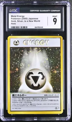 CGC 9 MINT Metal Energy Japanese Neo Genesis Holo SWIRL Pokemon Card - Image 1