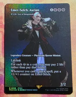 Emet-Selch, Ascian - K'rrik, Son of Yawgmoth (Showcase) (Foil) MTG Final Fantasy - Image 1