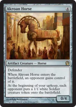 MTG Akroan Horse - Foil, Theros, Heavily Played, English - Image 1