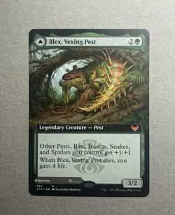 MTG Blex, Vexing Pest Search for Blex Extended Art [Strixhaven] NM - Image 1