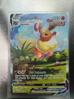 Flareon VMAX SWSH180 Black Star Promo Foil Holo Pokemon Card Standard Size NM/M - Image 5