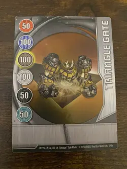 Bakugan Battle Brawlers Metal Gate Card Silver Triangle Gate 2008 4/48e - Image 1