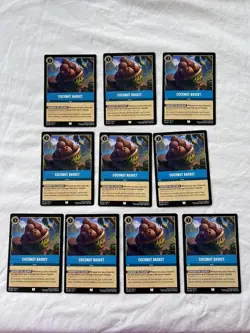 Disney Lorcana TCG 10 Card Lot Coconut Basket 166/204 - Image 1