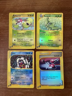 Lotto 4 Pokemon Card Reverse Holo Expedition Aquapolis - Bellsprout Jynx Metapod - Image 3