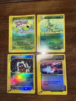 Lotto 4 Pokemon Card Reverse Holo Expedition Aquapolis - Bellsprout Jynx Metapod - Image 4