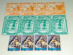 One Piece Card Game Crocodile Mihawk Trafalgar Law 4 Card Set Japan - Image 1