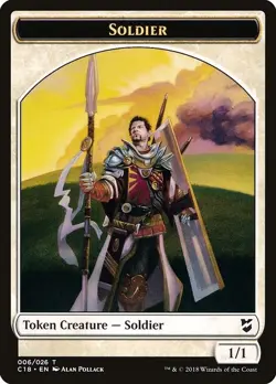 Soldier Token 10x - White - Pollack Art - C18 Commander 2018 MTG Magic NM - Image 1