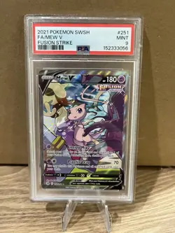 Pokemon Card PSA 9 Mew V 251/264 Alt FA Fusion Strike Full Art 2021 - Image 1
