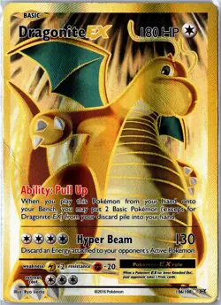Pokemon Card - Dragonite EX Evolutions 106/108 2016 Ultra Rare Damaged - Image 1
