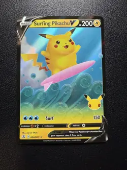 2022 Pokemon SWSH Celebrations #008/025 - Surfing Pikachu V - Image 1
